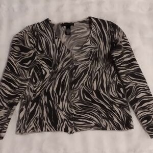 Zebra Print Cardigan